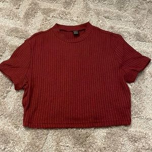 Burgundy Crop top
